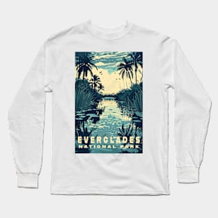 Everglades National Park Vintage Travel  Poster Long Sleeve T-Shirt